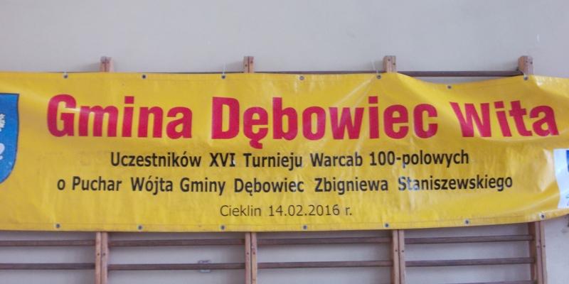XVI Turniej Warcab 100-polowych o Puchar Wójta Gminy Dębowiec XVI Turniej Warcab 100-polowych o Puchar Wójta Gminy Dębowiec