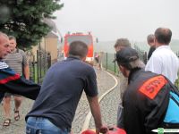 Pożar domu w Dobryni