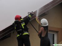 Pożar domu w Dobryni