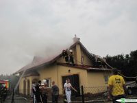 Pożar domu w Dobryni