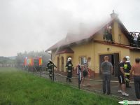 Pożar domu w Dobryni