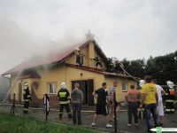 Pożar domu w Dobryni