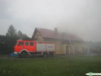 Pożar domu w Dobryni