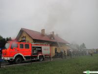 Pożar domu w Dobryni