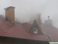 Pożar domu w Dobryni