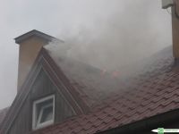 Pożar domu w Dobryni
