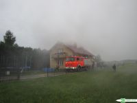 Pożar domu w Dobryni