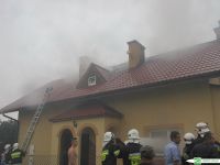 Pożar domu w Dobryni