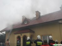 Pożar domu w Dobryni