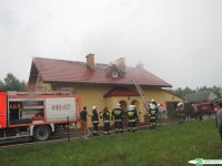 Pożar domu w Dobryni