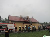 Pożar domu w Dobryni