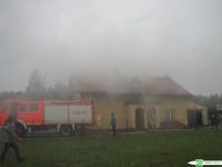 Pożar domu w Dobryni