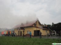 Pożar domu w Dobryni