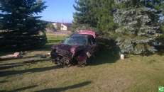 Dachowanie samochodu osobowego - Cieklin