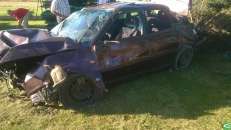 Dachowanie samochodu osobowego - Cieklin