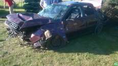 Dachowanie samochodu osobowego - Cieklin