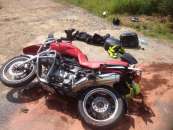 Zderzenie motocyklisty z ciężarówką