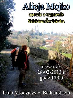 Alicja Mojko opowie o wyprawie Szlakiem Św.Jakuba
