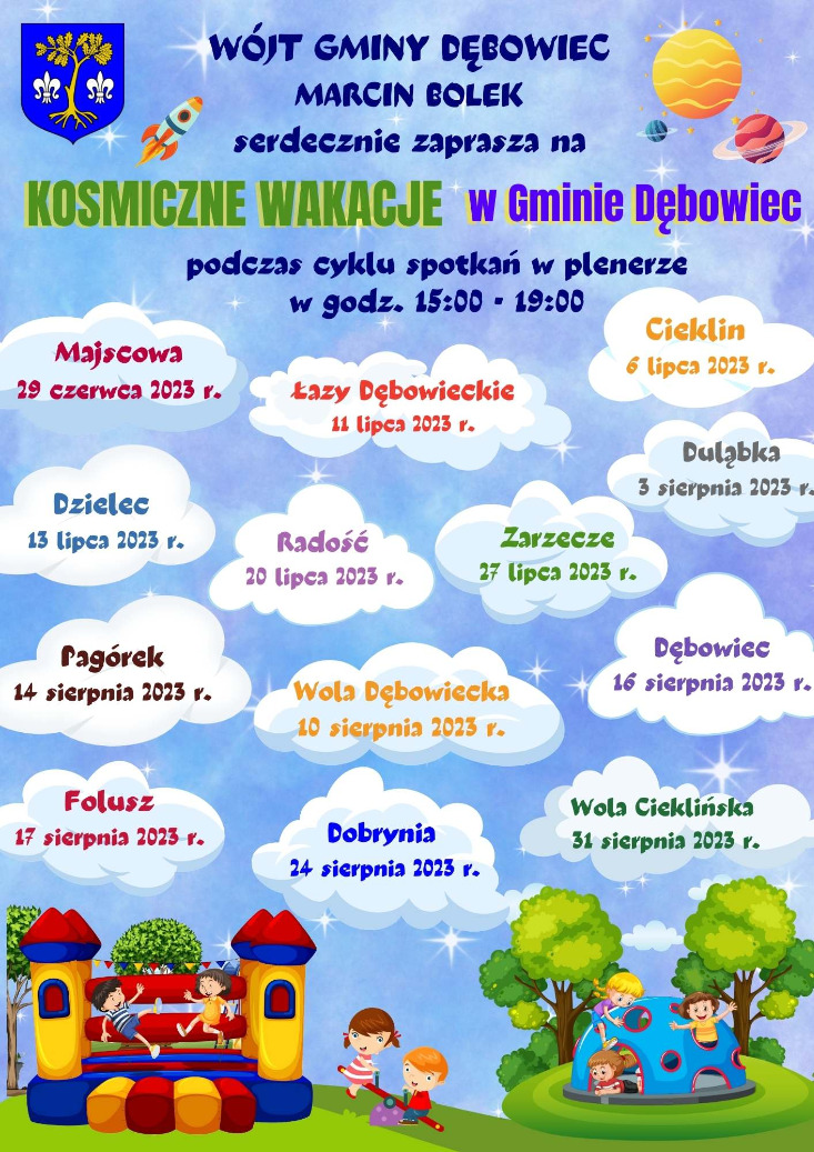 Kosmiczne Wakacje w Gminie Dębowiec Kosmiczne Wakacje w Gminie Dębowiec
