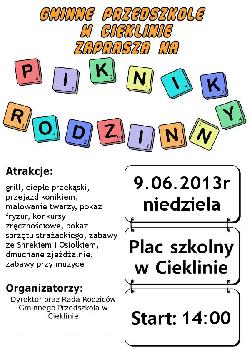 Piknik rodzinny w Cieklinie Piknik rodzinny w Cieklinie