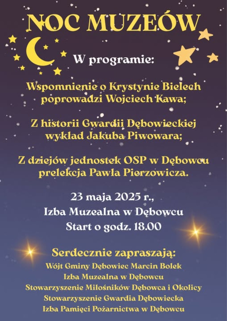 Noc Muzeów w Dębowcu Noc Muzeów w Dębowcu