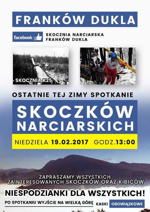 Skocznia Narciarska Franków Dukla - ostatnie spotkanie tej zimy Skocznia Narciarska Franków Dukla - ostatnie spotkanie tej zimy